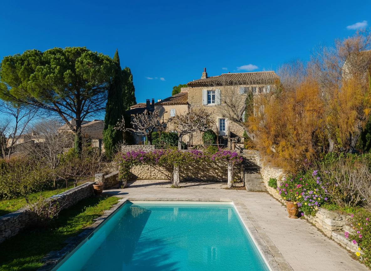 Exceptional property featuring a separate apartment, a swimming pool, and outbuildings on 3,500 m² of landscaped grounds with unobstructed views.