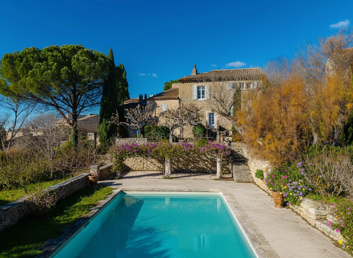 Exceptional property featuring a separate apartment, a swimming pool, and outbuildings on 3,500 m² of landscaped grounds with unobstructed views.