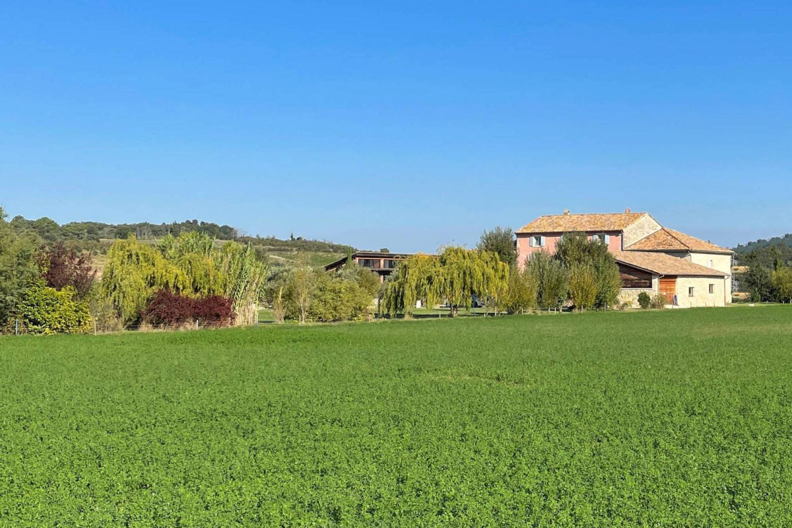 17th century manor house with open views, indoor pool and tennis court in Provencal Drome