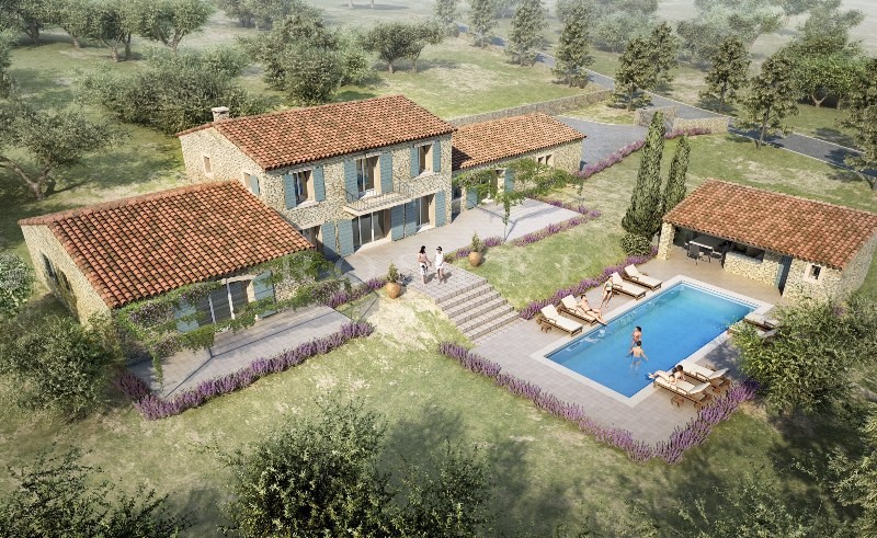 For sale, in Gordes, building plot of 4 900 m² with valid building permit. 