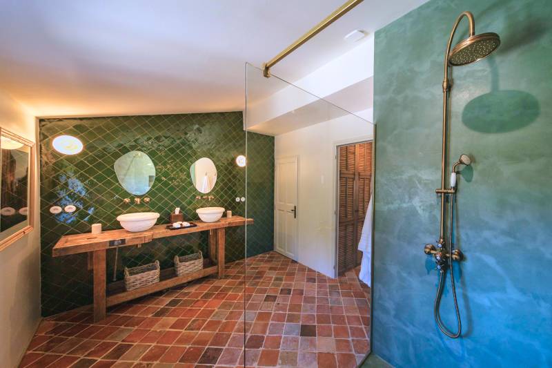 Available for holiday rental, superb stone farmhouse in the heart of nature with pool and summer kitchen, walking distance to the village of Ménerbes.