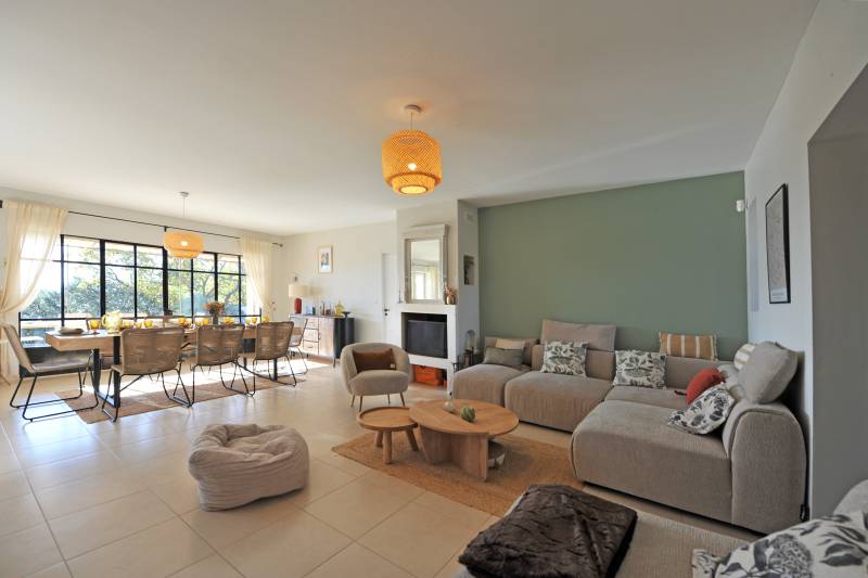 For sale in the hills above Gordes: an 8,500-square-meter property featuring two separate houses and a swimming pool.