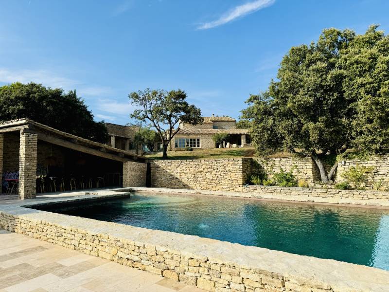 House and pool view