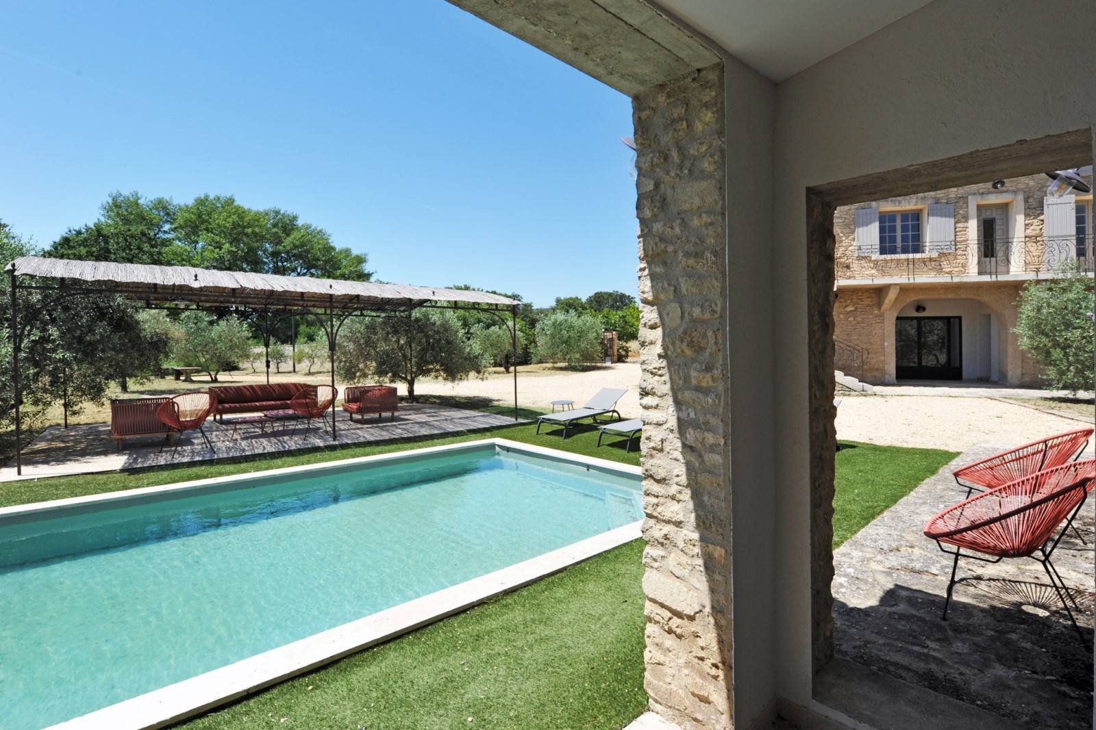 Exclusivity ROSIER, for sale in Gordes, renovated house with swimming pool and outbuildings facing the Luberon and its hilltop villages