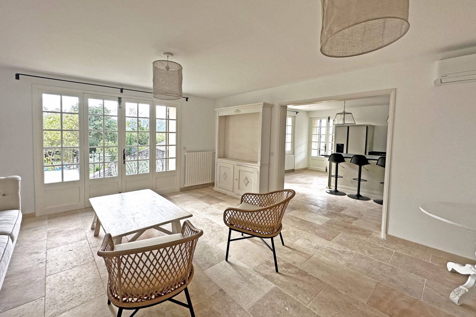 Exclusivity ROSIER, for sale in Gordes, renovated house with swimming pool and outbuildings facing the Luberon and its hilltop villages