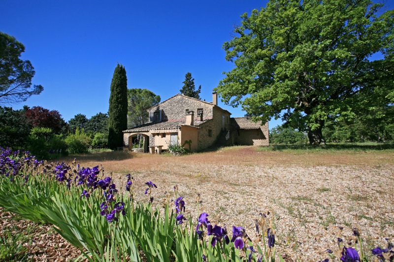 Luberon, on a 15.800 m² flat piece of land, old silkworm nursery converted and renovated
