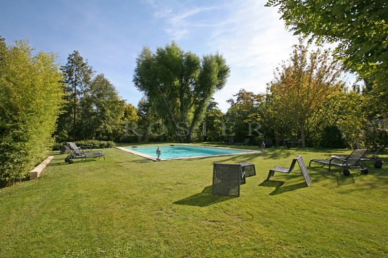 For sale, in Pays des Sorgues, superb stone property with guests houses and 2 swimming pools on lovely grounds