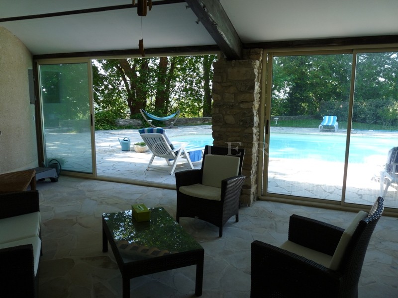 Stone farmhouse of the 18th century on the edge