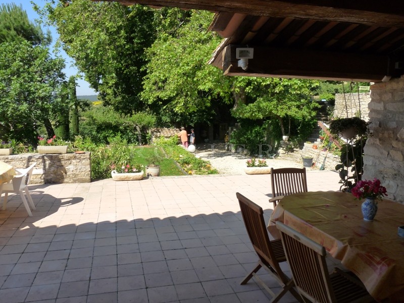 Stone farmhouse of the 18th century on the edge