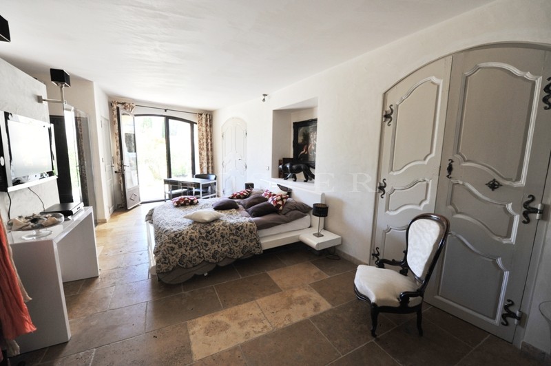 Luberon, for sale, superb stone village house with garden, swimming pool, views on the provençal countryside