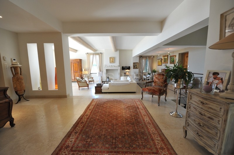For sale in the golden triangle of Luberon, stone house in the hills with swimming pool on a terrace, breathtaking views facing South