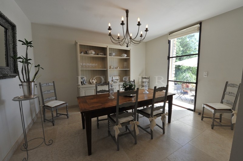 For sale in the golden triangle of Luberon, stone house in the hills with swimming pool on a terrace, breathtaking views facing South