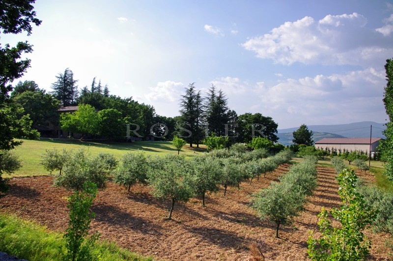 In the Luberon, close to a hilltop village: manor house with swimming pool and magnificent views.