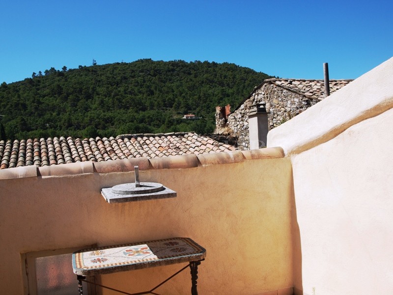 Provence, South Luberon, for sale, a  traditional XVIIth century village house with terrace and small garden in the heart of a delightful village.