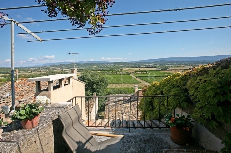 Luberon, for sale, charming village with a roof terrace overlooking the valley and the Luberon mountains