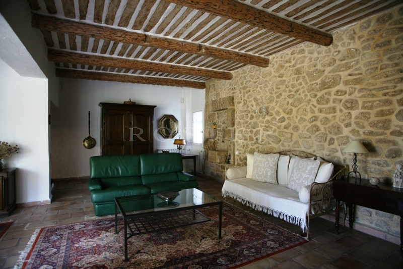 For sale, at the foot of the Luberon mountains, a beautiful renovated farmhouse with swimming pool on 6 000 m² of land
