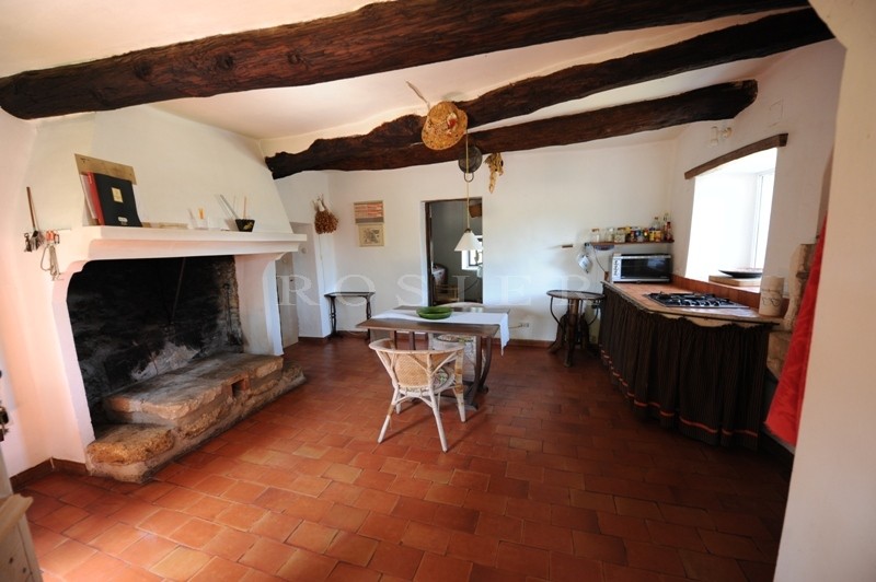 In the golden triangle of Luberon, for sale, an ancient farmhouse for renovation with an internal courtyard very close to the centre of a renowned Provencal village, with stunning views