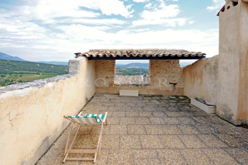 In the Luberon, south of France, a 19th century house with panoramic views from it's stunning roof terrace