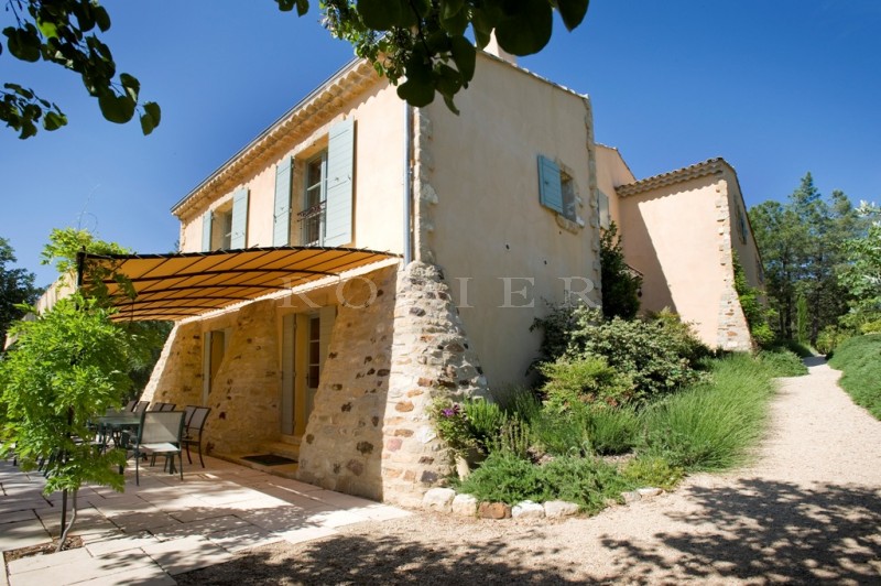 For sale, in the Luberon Regional Park, a restored farmhouse including three separate houses