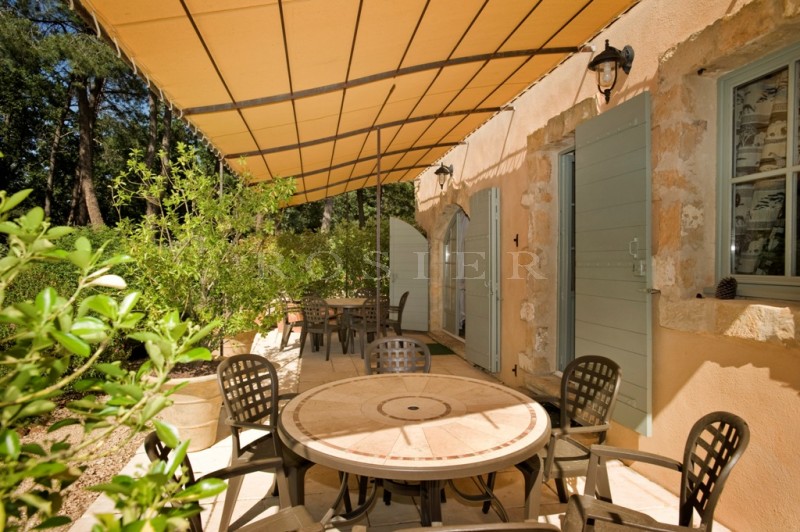 For sale, in the Luberon Regional Park, a restored farmhouse including three separate houses