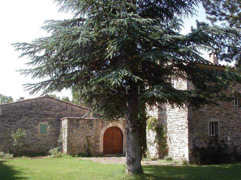 For sale in Luberon, just a few minutes away from the most prestigious hilltop village in Luberon, a stone-clad property comprising two houses with approximately 200 m² of living space. 