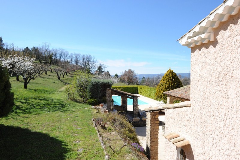 For sale, family home with swimming pool on 4.5 acres of land, close to a superb provencal village with shops.