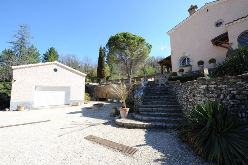 For sale, family home with swimming pool on 4.5 acres of land, close to a superb provencal village with shops.