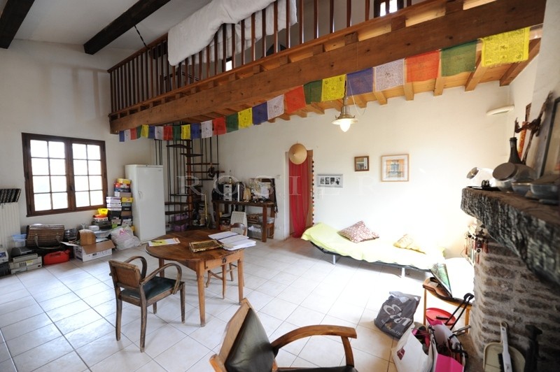 Gorde, close to the centre of the famous Luberon hilltop village, for sale, one storey stone house with a large garden