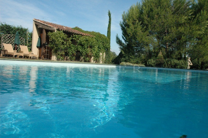 For sale in the Pays of Sorgues, by the river,large property comprising a farmhouse, outbuildings, swimming pool on a 6 hectares park