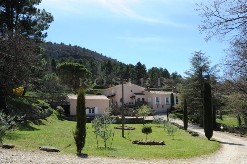 For sale, family home with swimming pool on 4.5 acres of land, close to a superb provencal village with shops.