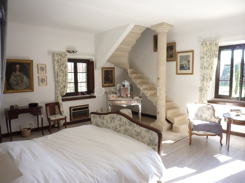 For sale in Luberon by ROSIER, authentic renovated provençal farmhouse with a large terrace, a swimming pool on a 7 900 m² park