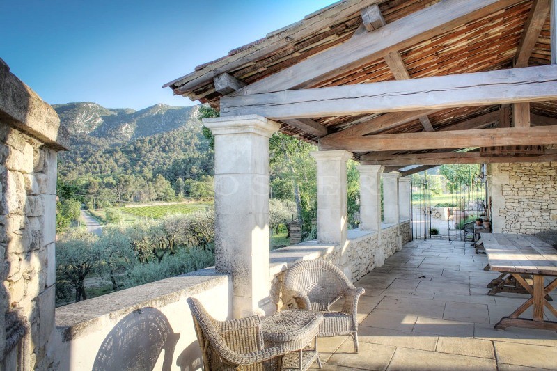 For sale in the golden triangle of Luberon, property with main house, guest house and 2 cottages, view 360 °, swimming pool and garden. 