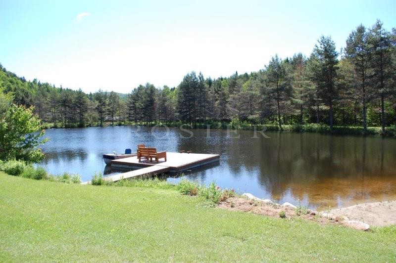 Canada, Laurentides, for sale real canadian chalet with a guest house and 2 lakes in a breathtaking scenery.
