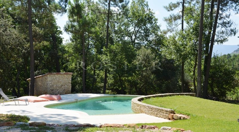 In, for sale, traditional provençale house with swimming pool, terrace in a superb park of 2 300 m²