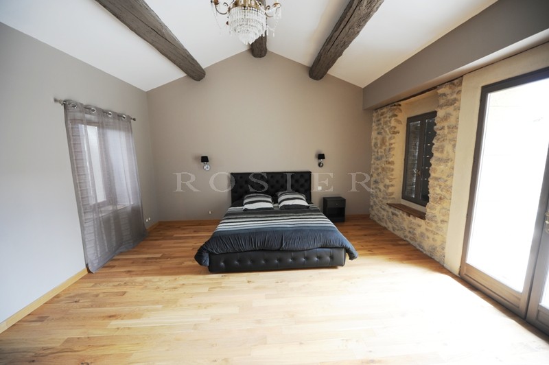 For sale, near Avignon, former factory entirely renovated, very contemporary with patio, fountain and swimming pool