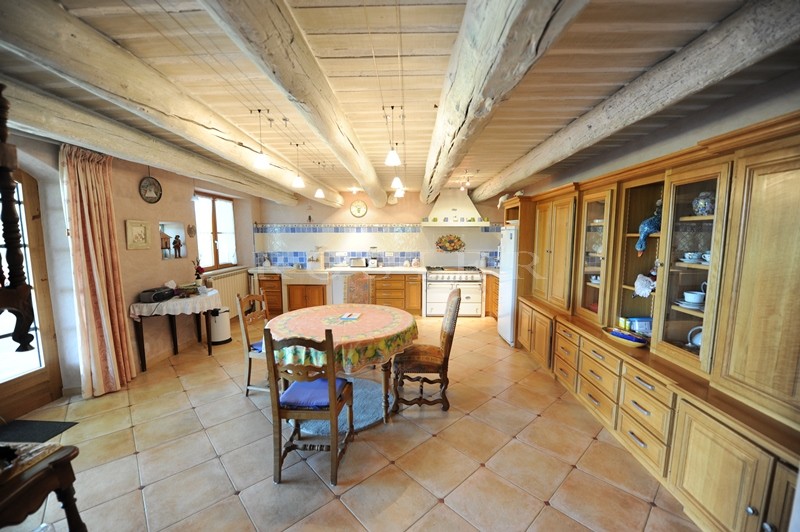 For sale, located at the foot of he Luberon, beautiful provençal farmhouse of the XIXth century with outbuilding, in a mandscaped park