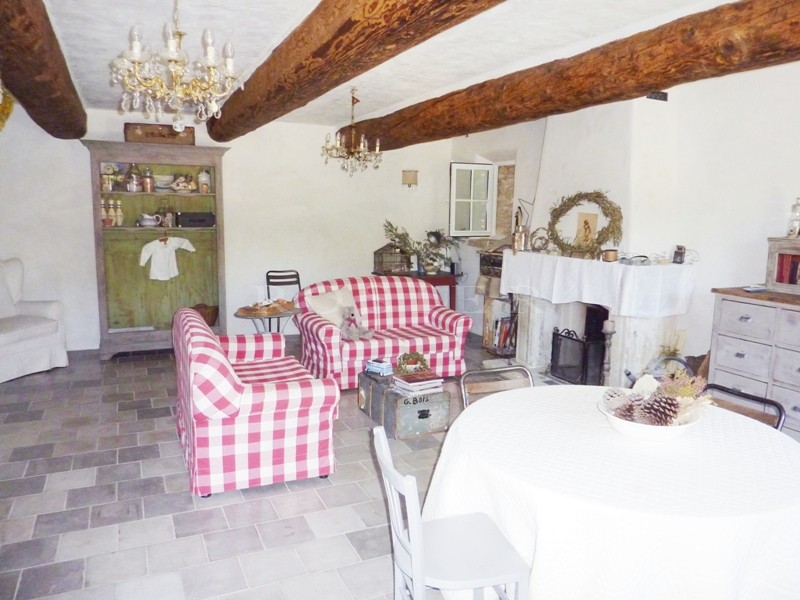 For sale in the Luberon, lovely hamlet house with guest house, garden and swimming pool