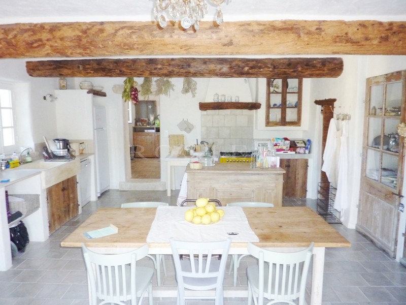 For sale in the Luberon, lovely hamlet house with guest house, garden and swimming pool