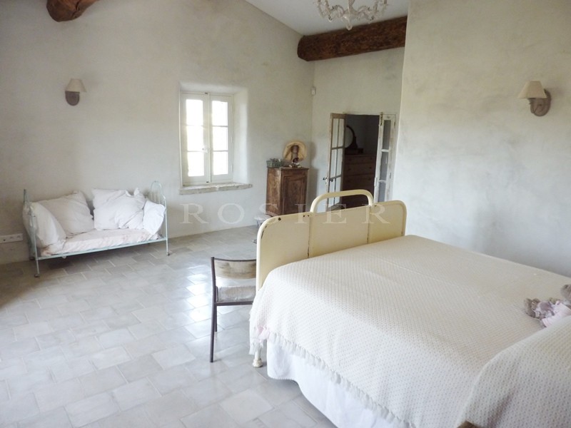 For sale in the Luberon, lovely hamlet house with guest house, garden and swimming pool