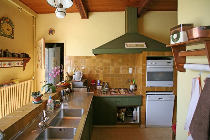 For sale in Luberon, on theedge of superb hilltop village, old family mansion with garden