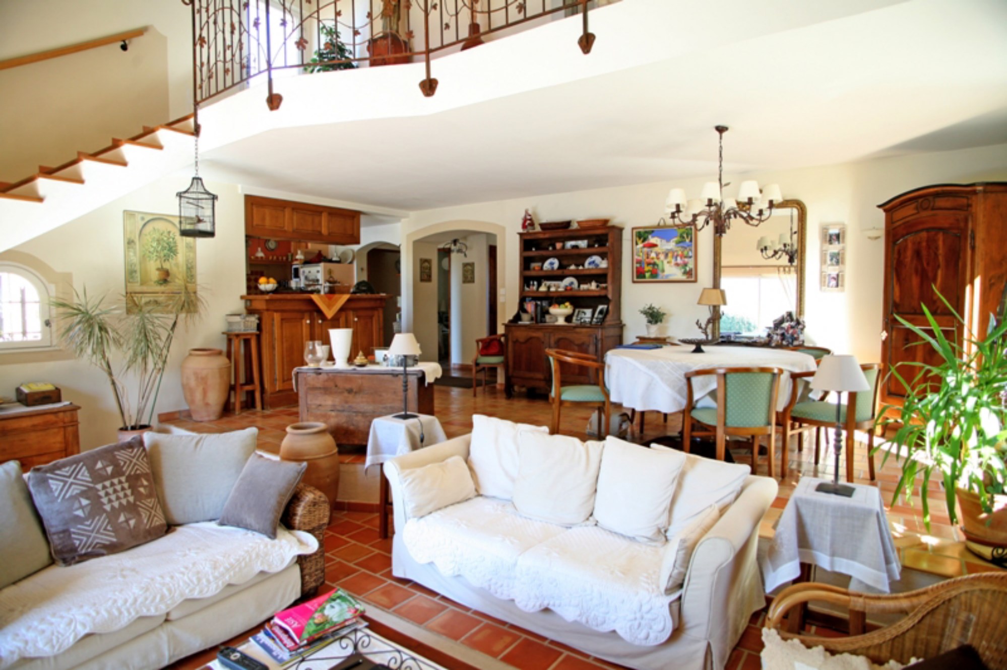 Near Gordes in Luberon, for sale, lovely house with terrace, garden, swimming pool, facing the Luberon offering stunning views