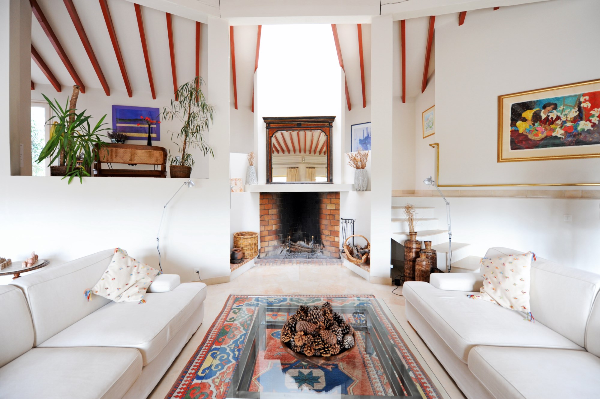 Luberon, for sale, large architect stone house with pool on a park of 3.5 hectares with breathtaking views over the Luberon