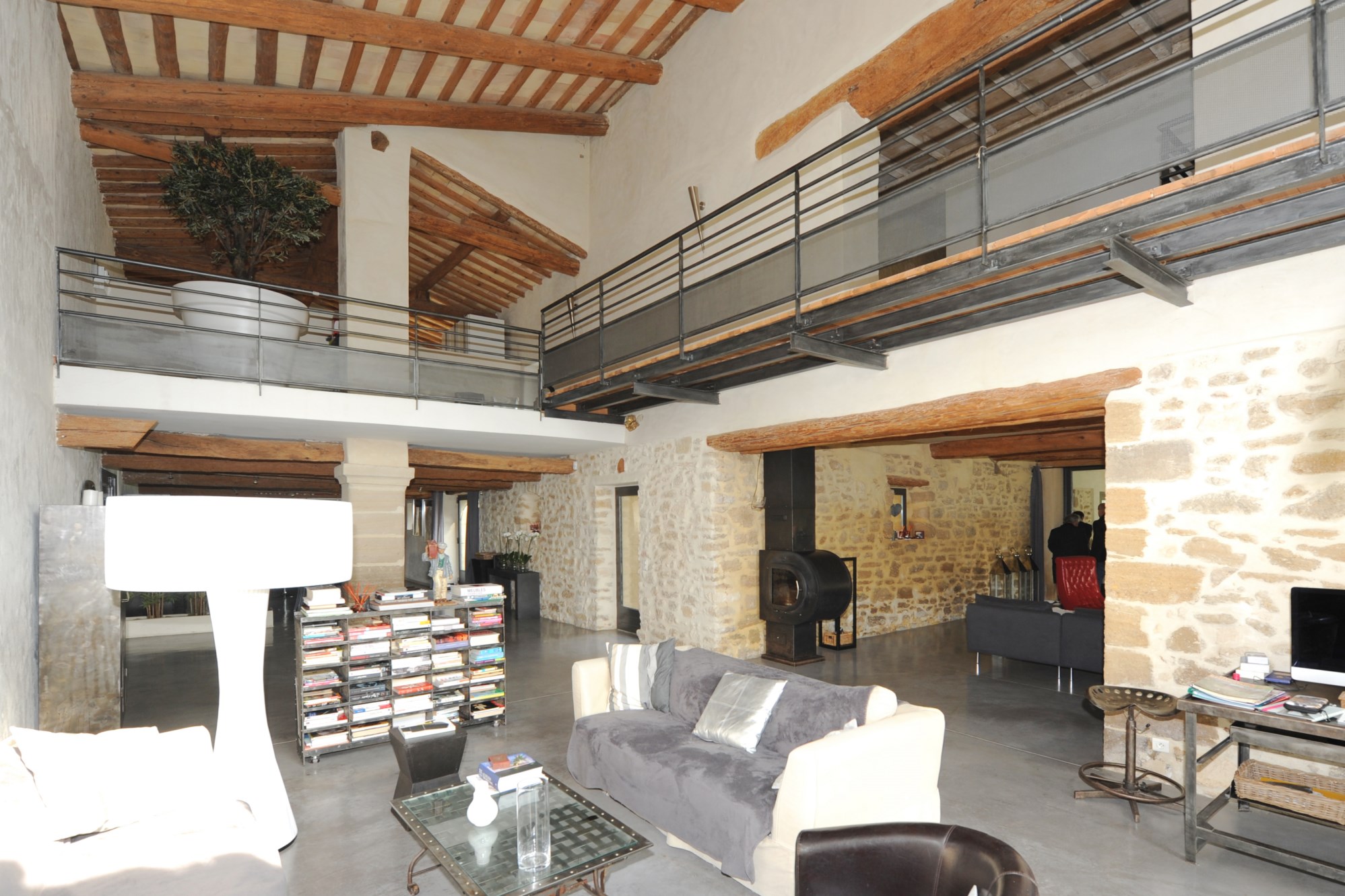 For sale, near Avignon, provençal farmhouse of XIXth century, in stones, on 4 hectares park with swimming pool