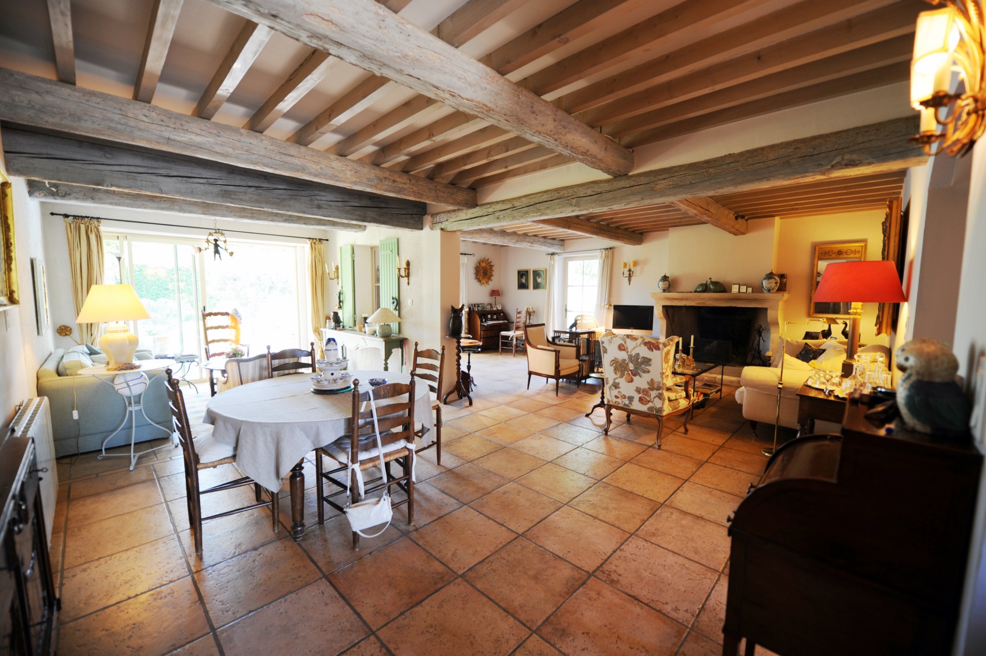For sale, in Gordes, one storey stone house with large garden and swimming pool