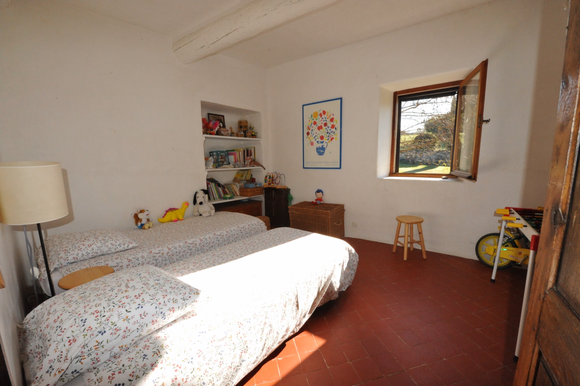 In the heart of the Luberon regional park, for sale, an authentic renovated farmhouse with swimming pool for sale, on more than 1.7 hectares of land with stunning views on a hilltop village
