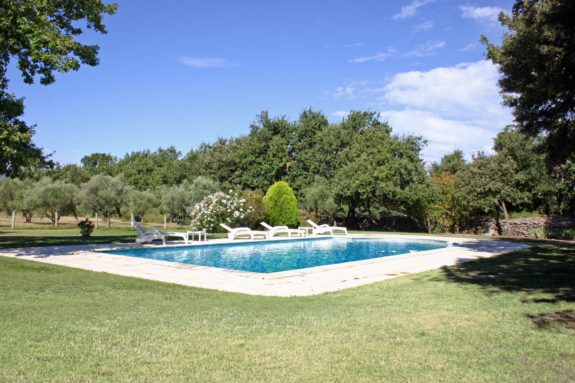 South facing stone built property on almost 7.5 acres with views over the Luberon for sale in Provence 