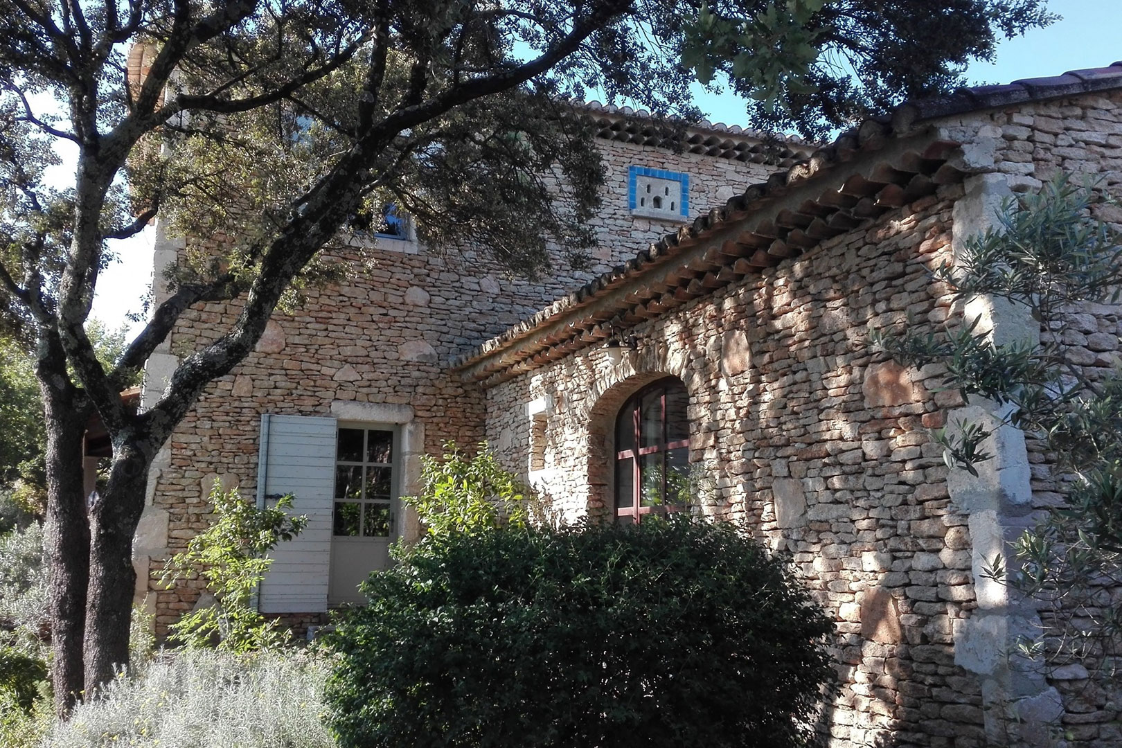 In the Luberon, near a village, beautiful stone house