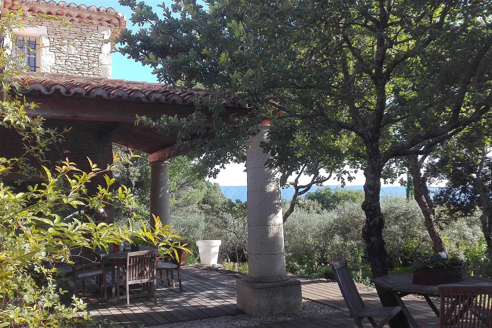 In the Luberon, near a village, beautiful stone house