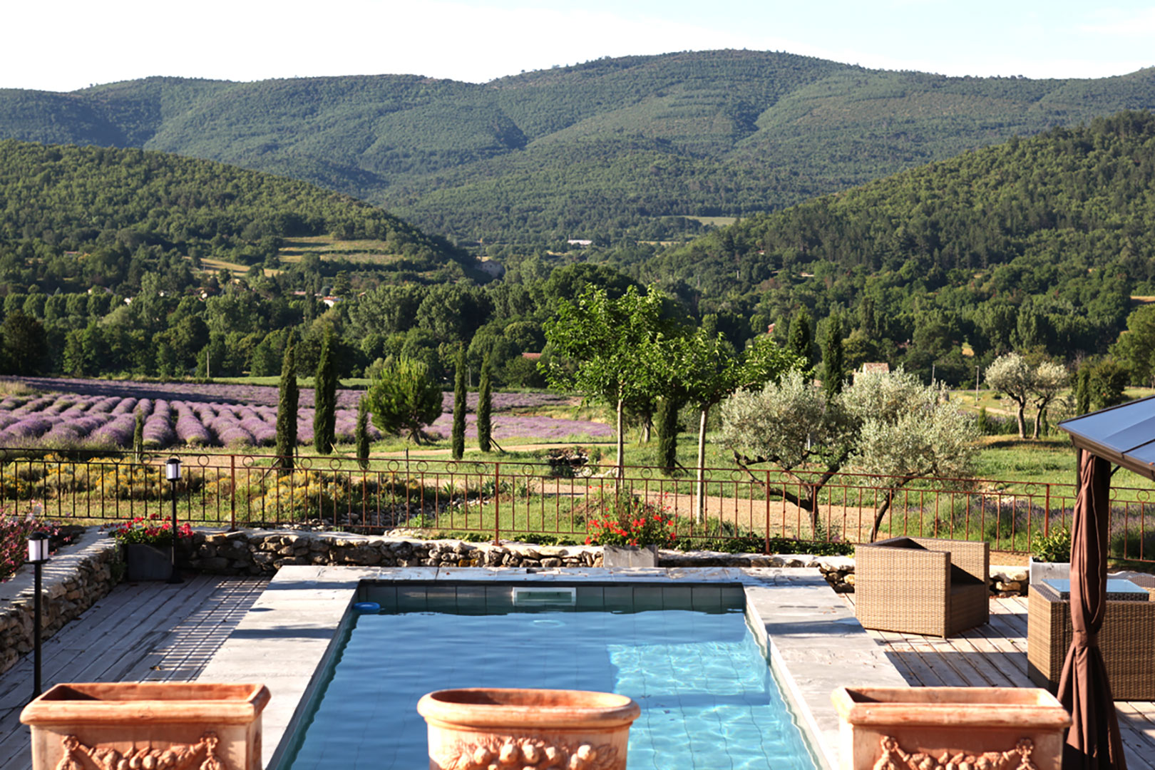 For sale in Provence, in luberon, estate of XVIIth century entirely renovated, composed of several buildings for a total surface of 1100 sqm on a 10 hectares land