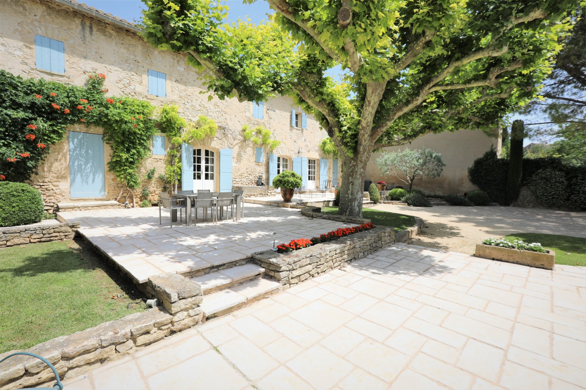 XVIII th century stone farmhouse in the center of a famous village